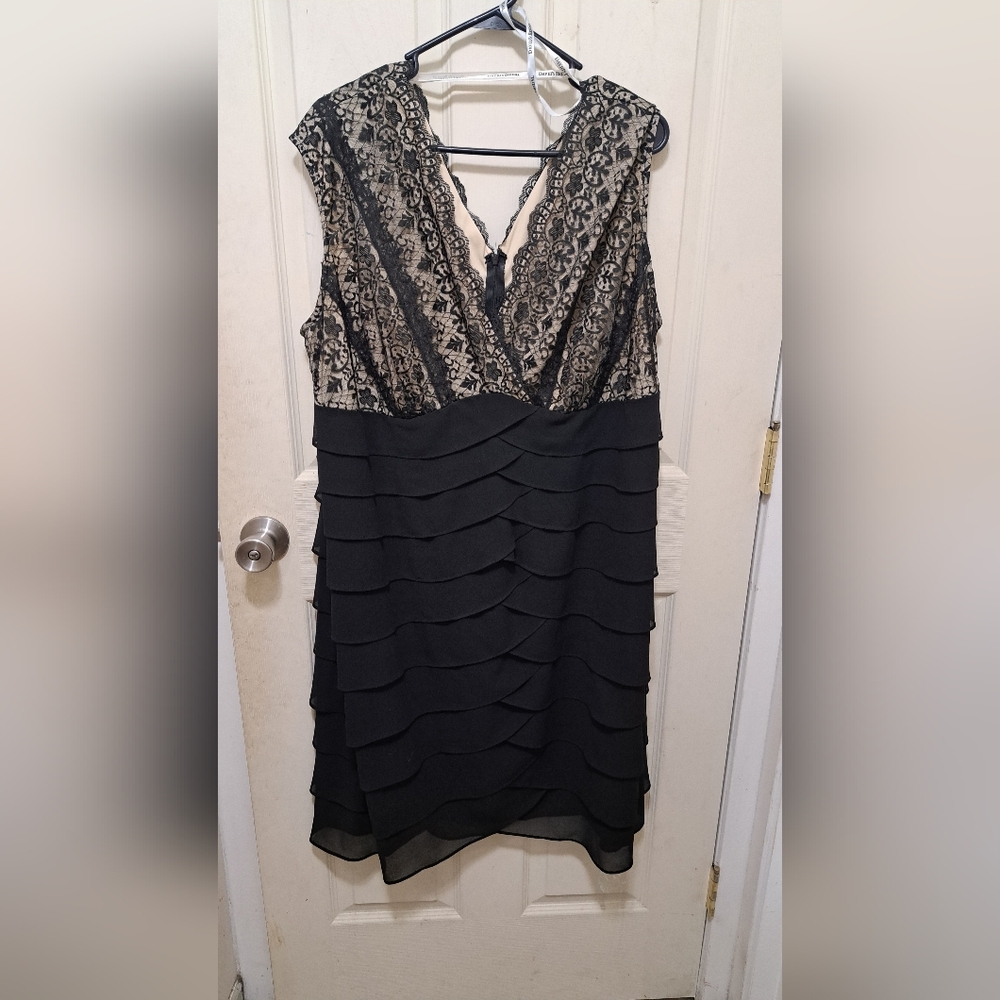 David's Bridal Black Lace Gown